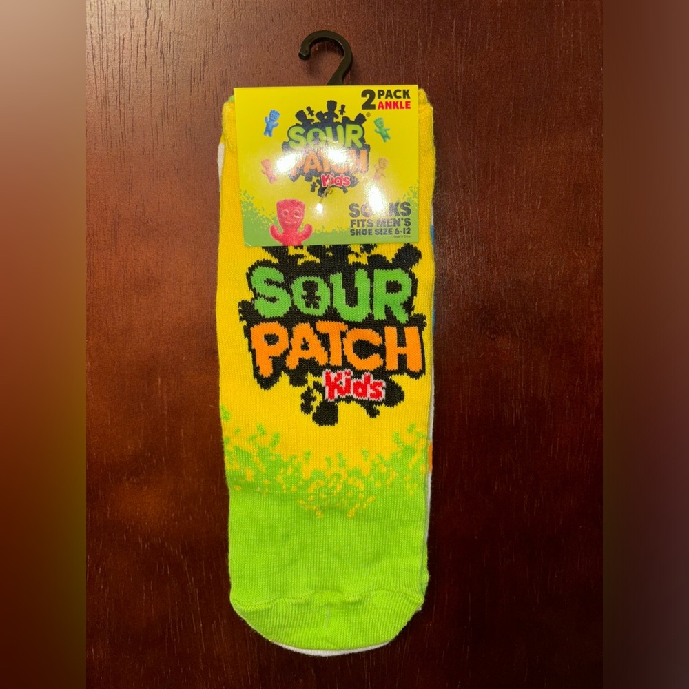 SOUR PATCH KIDS NOVELTY ANKLE SOCKS NWT MEN’S SHOE SIZE 6-12